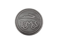 Sticker Tomos logo rond 50mm RealMetal® zilver 